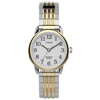 Timex Women's Easy Reader 25mm Perfect Fit Watch - Two-Tone Case White Dial with Two-Tone Expansion Band