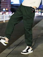 TAGAS Cargo for Boy| Boys Joggers| Cotton Pant |Boys cargotrouser| Green