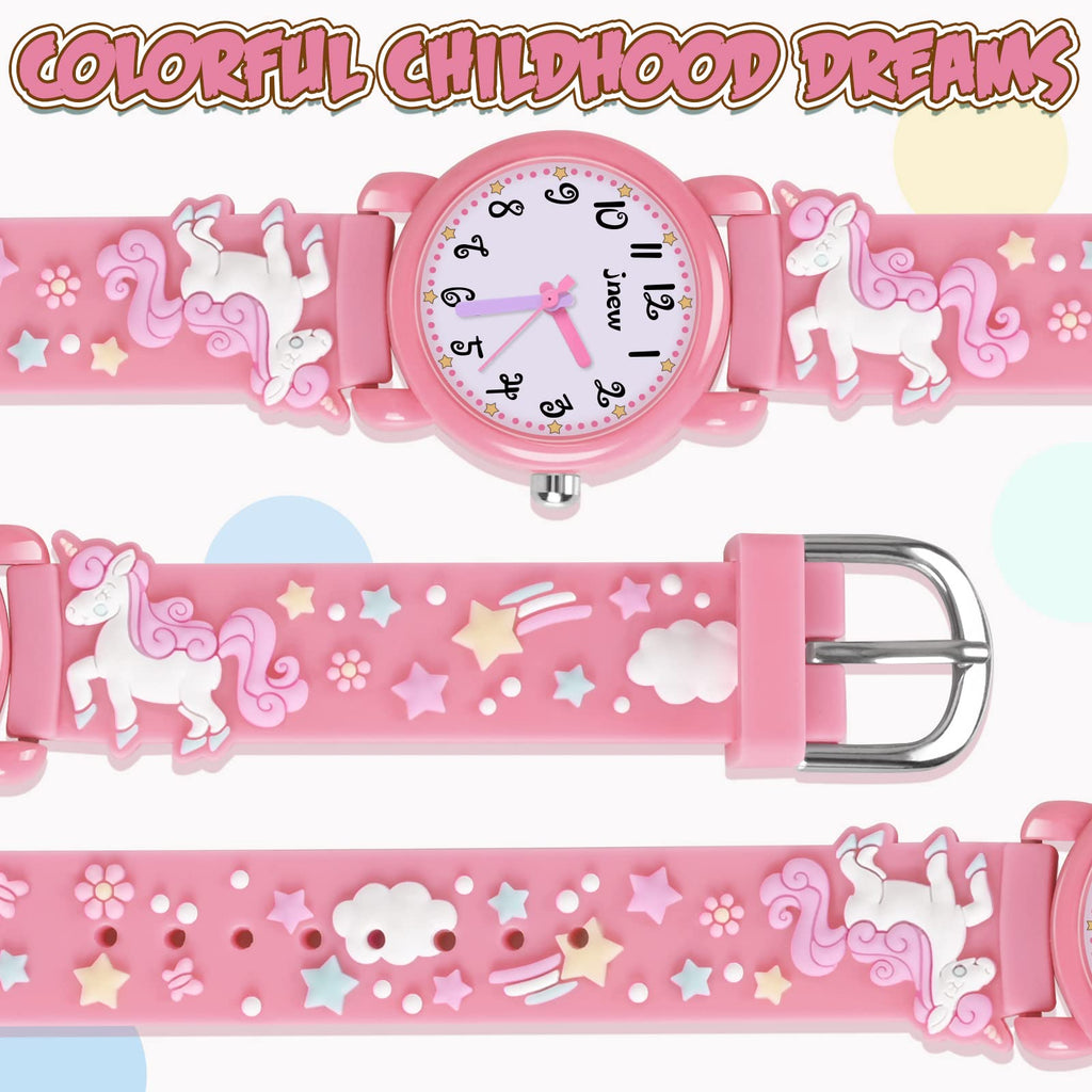 Kids Gift Toys for 3 4 5 6 7 Year Old Girls, Toddler Watches for Girls Birthday Gifts for 3 8 Year Old Girl Back Light pink