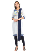 Aurelia WomenS Regular Fit Cotton Churidar (19Fea60024-600343_Blue_Large_Blue_L)