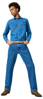 Wrangler Men's 13MWZ Cowboy Cut Original Fit Jean, Stonewashed, 28W x 32L