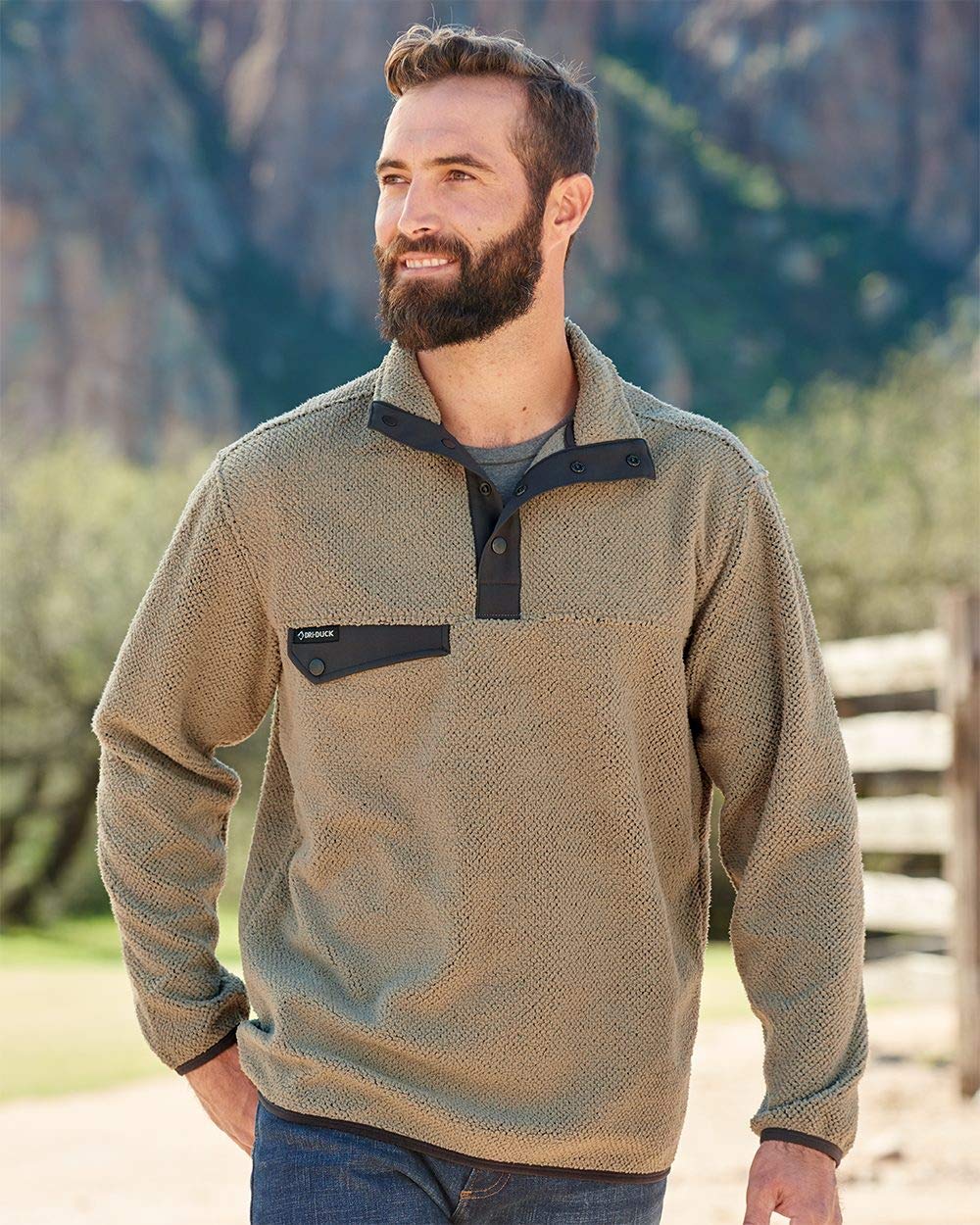 Mens Brooks Sherpa Fleece Pullover - cHARcOAL - S(D0102H786VT)