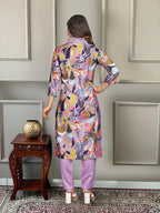 Naixa Womens Wine Rayon Straigth Kurta with Pant and Dupatta Set