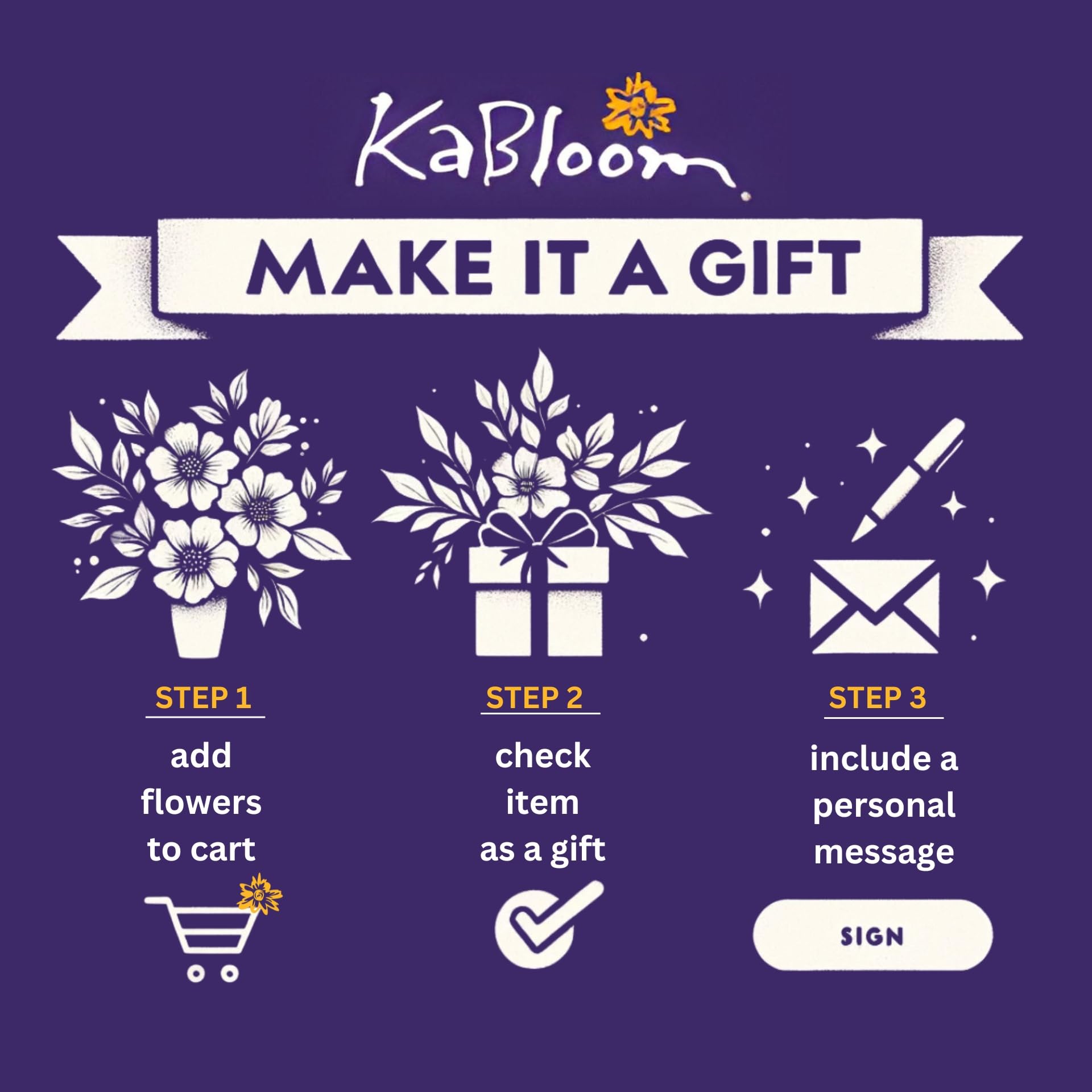 Kabloom PRIME OVERNIgHT DELIVERY - Exotic Opal OrchidA Bouquet of Purple and White Orchids from Thailand