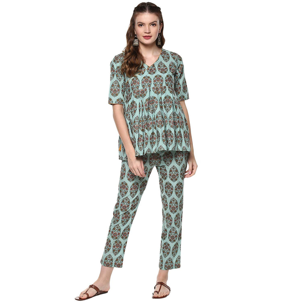 Idalia Multicolour Printed Short Kurta Set