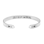 JoycuFF Personalized Gift for Swimmer Friend Encouragement Gift for Women Birthday Gift Ideas Personalized Engraved Stainless St