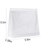 sansheng Small Clear Cosmetic Bag with Zipper,(5.9X1.38X5.1inch) Plastic Zipper Bags,Mini Clear Pouch for Toiletries and Gifting