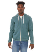 Unisex Sponge Fleece Full-Zip Hooded Sweatshirt - ASPHALT - 2XL(D0102H7WMTX)