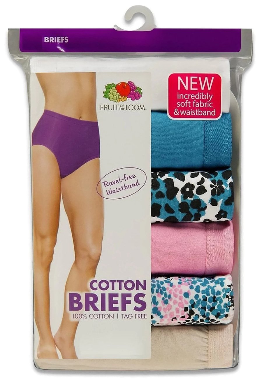 Fruit of the Loom Women's 10m pack Cotton Brief, White, 9
