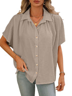 Greciilooks Regular Fit Shirt For Women (Gl-W.Top-W2405_Beige