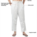 Enamor E4A5 Mid-Rise Straight Leg Pant for Women with Side Pockets
