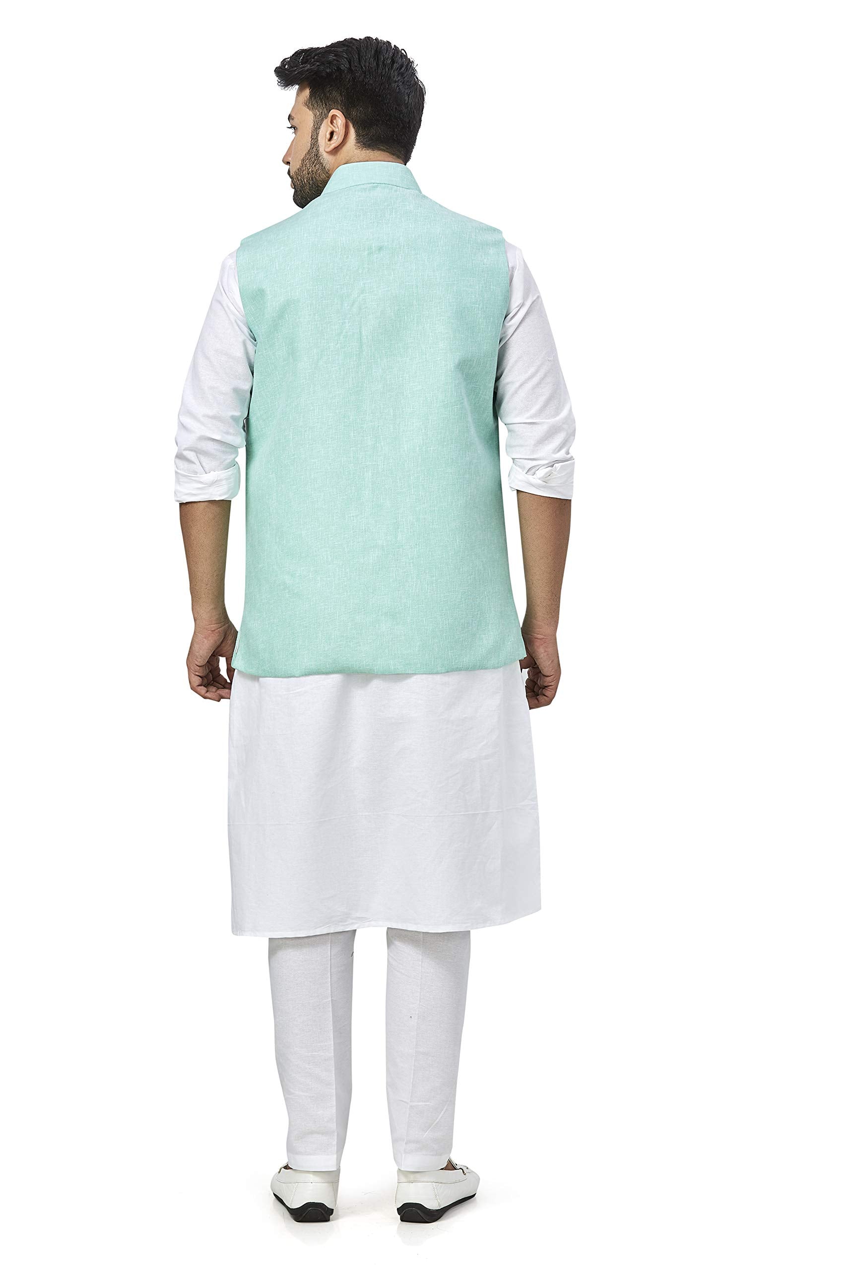 BE ACTIVE Mens Linen Blend Nehru Jacket With Mandarin Collar || Ethnic Koti For Men || Men Koti Formal|| Men Koti Wedding (RFKT