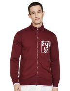 FYLTR Mens Casual Stand Collar Jacket With Rib Details - Full Zipper | Full Sleeve Branding | Casual Winterwear For Men