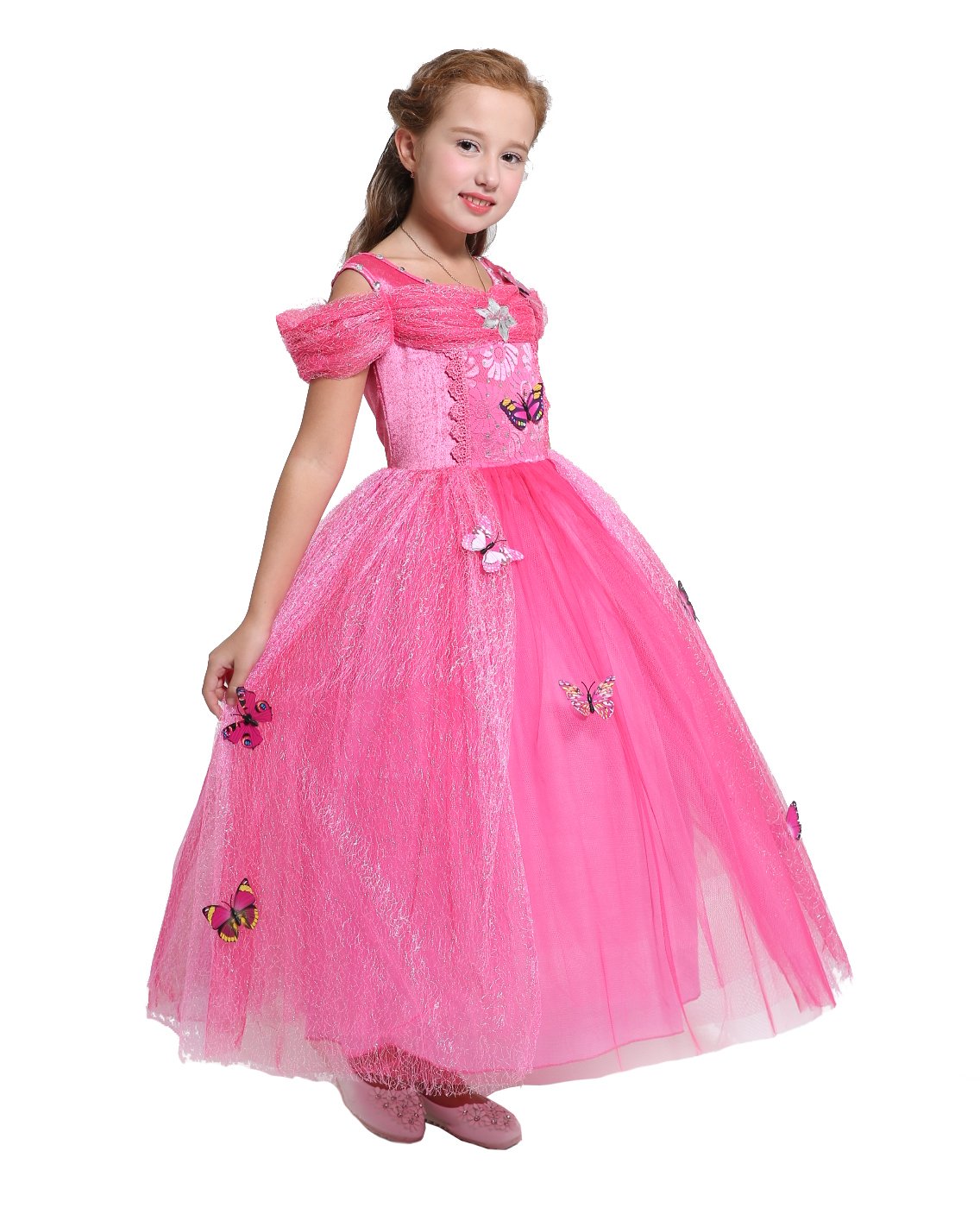 Dressy Daisy girls Princess Fancy Dress Up costume christmas Halloween Outfit Butterfly Size 8-10 Hot Pink