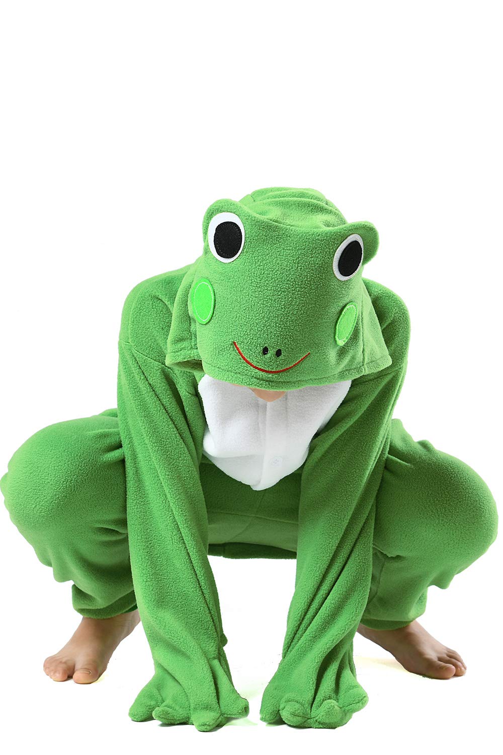 CANASOUR Frog Onesie Kids Green Halloween Cosplay Costume Outfit for Girls Unisex Animal One Piece Christmas Pajamas 6 Years Boy