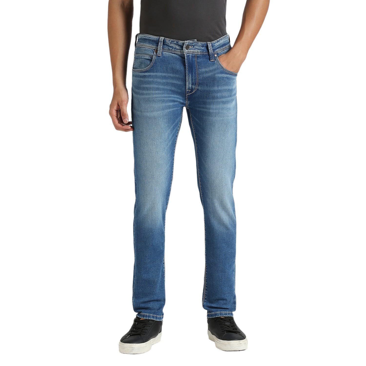Danial Blue Low Waist Tapered Jeans