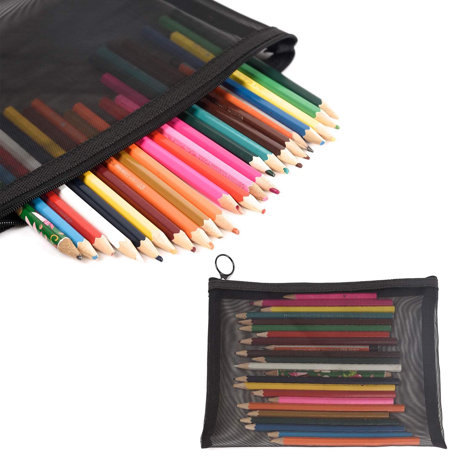 patu Zipper Mesh Bags, Size L / A5, 5 Pieces, Beauty Makeup Cosmetic Accessories Organizer, Travel Toiletry Kit Set Storage Pouc