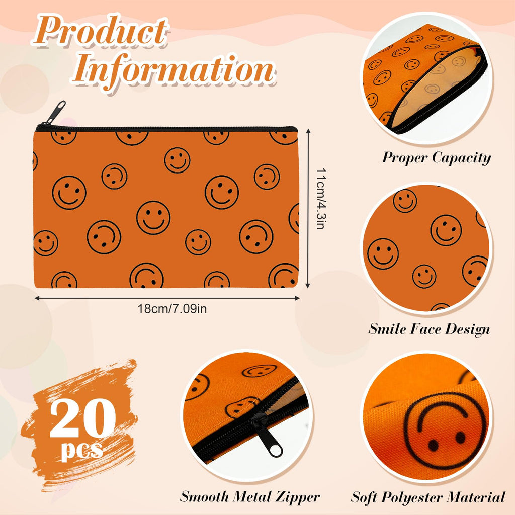 Reginary 20 Pieces Cosmetic Bag for Women, Roomy Makeup Bags with Zipper Toiletry Bag Pouch Travel Packing Accessory Organizer G