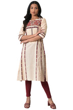 W For Woman Women'S Cotton Regular Kurta (23Few18177G-118727_Ecru