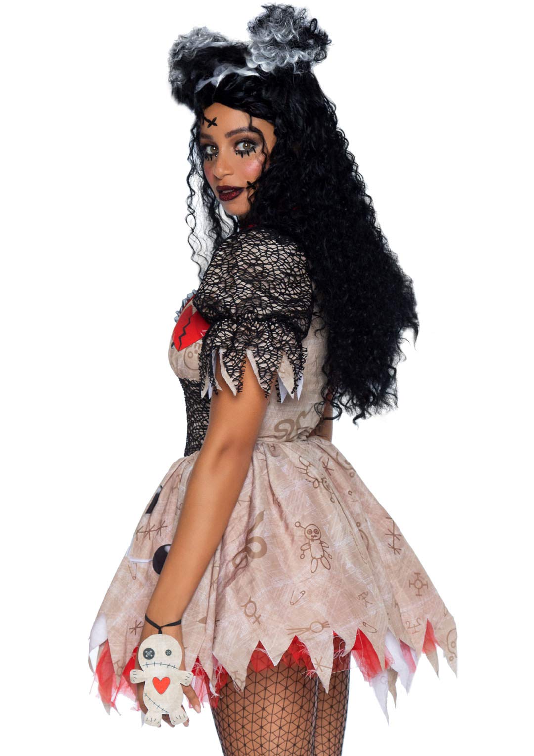 Leg Avenue Women's Deadly Voodoo Doll Halloween Costume, Multicolor, Medium-Large