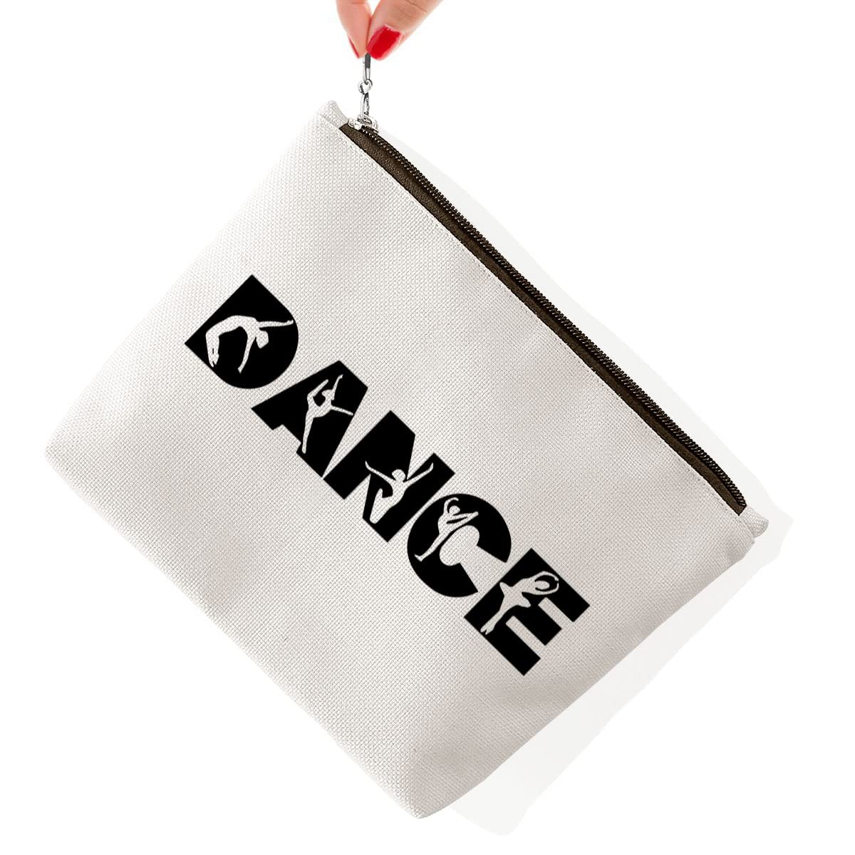 BiuNiuring Dance Teacher Appreciation Gifts, Dancer Cosmetic Bag Gifts, Dance Gifts for Women, Dance Moms Gift, Zipper Makeup Ba