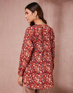 Fabindia Women'S Printed Regular Fit Tunic
