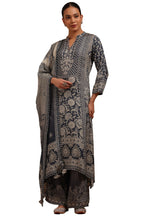 Soch Women Muslin Botanical Print Suit Set with with Beads and Stones