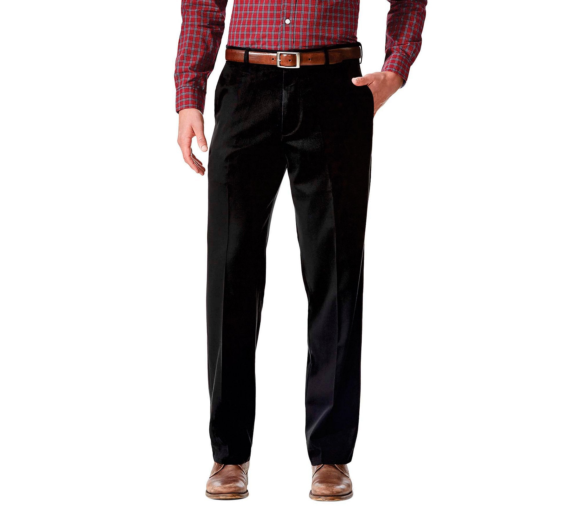 Dockers Men's Relaxed Fit Comfort Khaki Pants, Black Metal, 40W x 30L