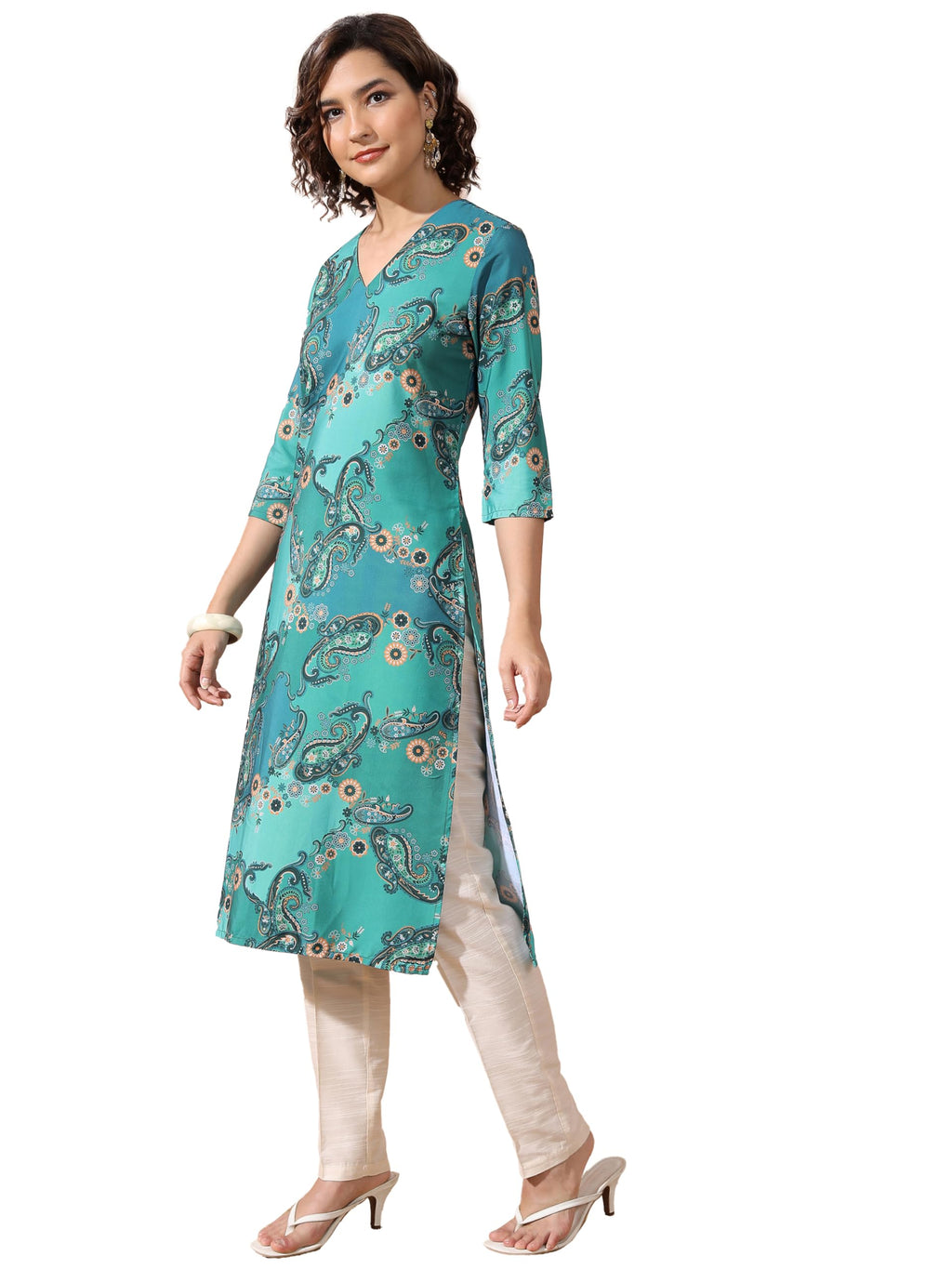 Ketch WomenS Cotton Blend Regular Dress Shirt (Khku000419_Teal