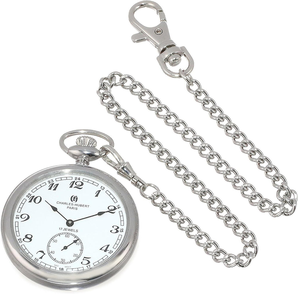 Charles-Hubert, Paris Open Face Mechanical Pocket Watch