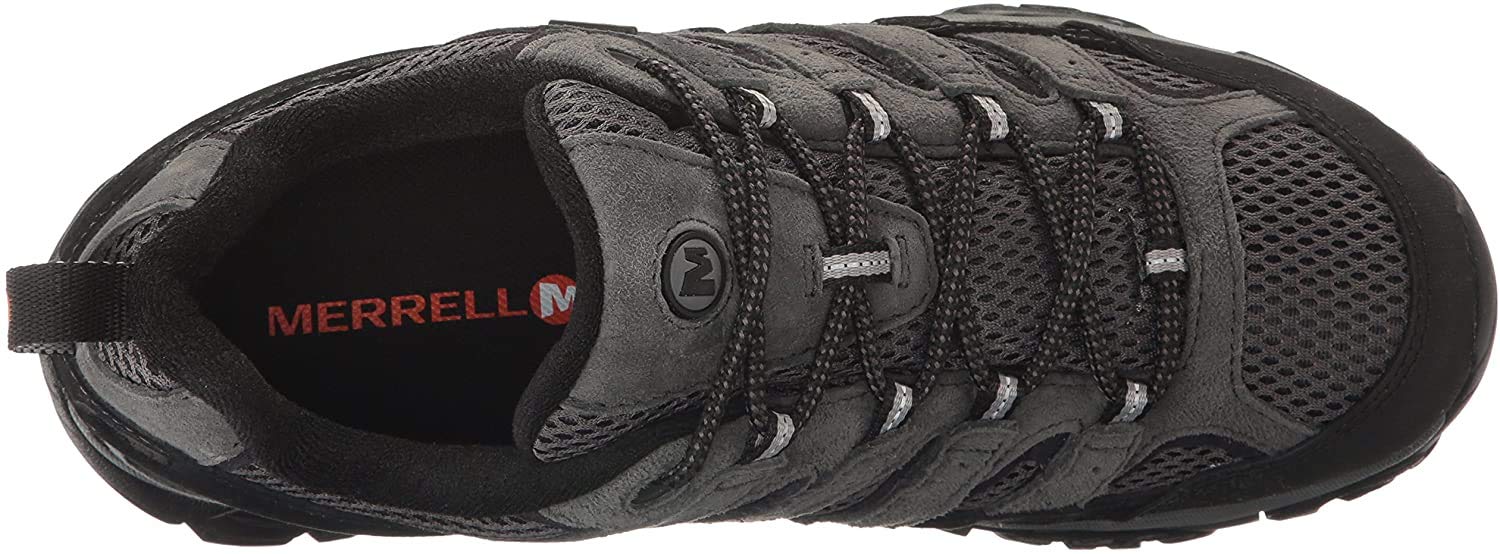 Merrell Mens Moab 2 Waterproof Hiking Shoe, Granite, 8 Wide US