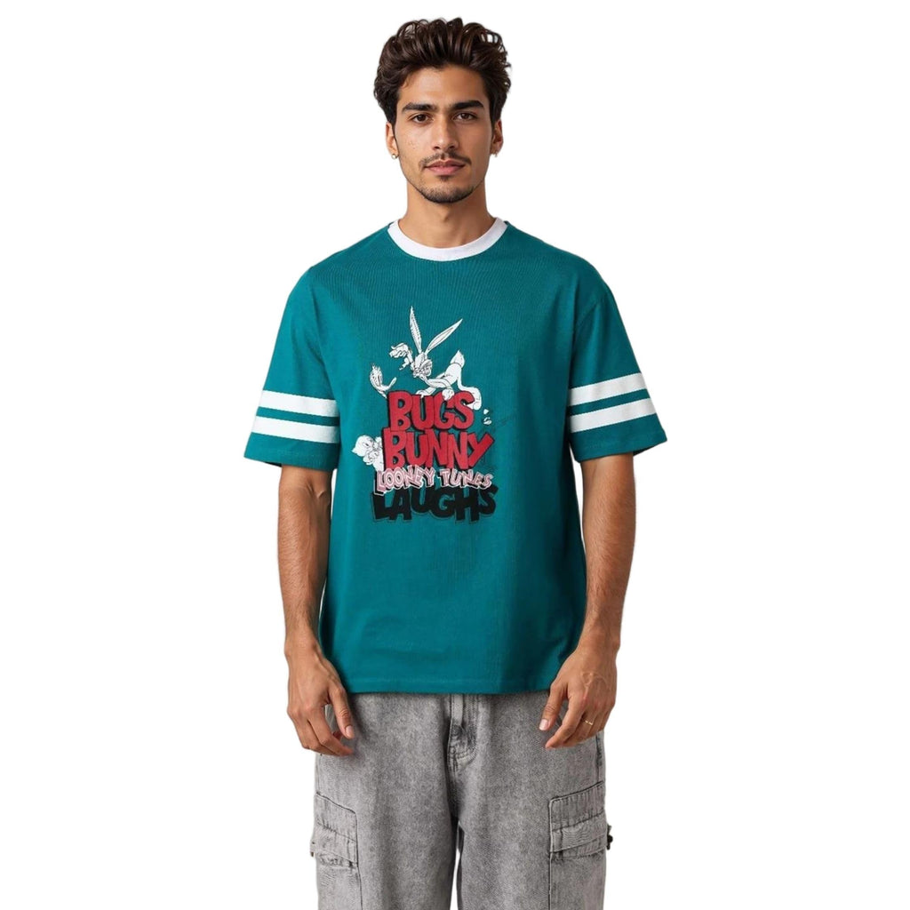 The Indian Garage Co Mens Warner Bros. Collection Boxy Fit Bugs Bunny Crew Neck T-Shirt