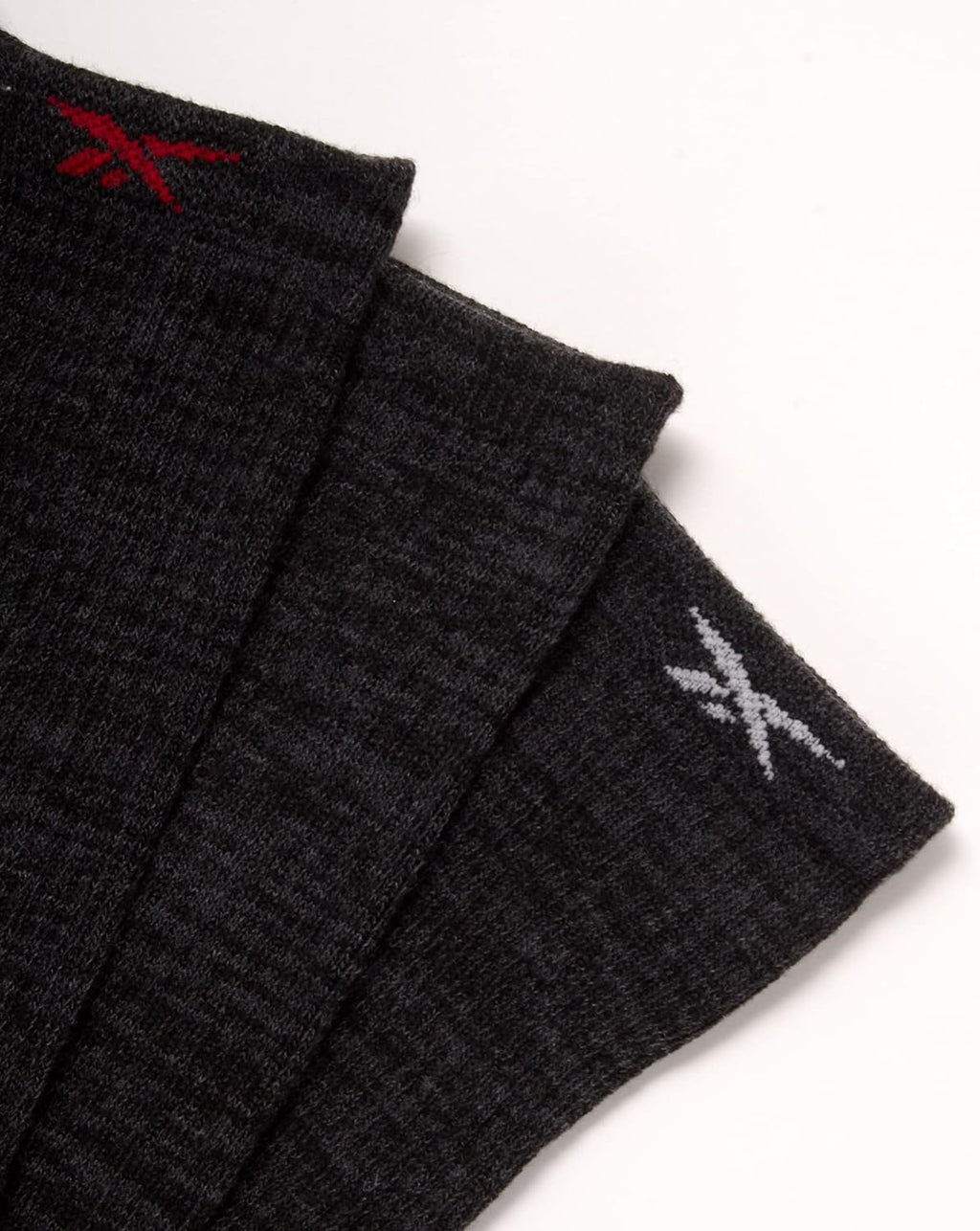 Reebok Men's Cushioned Comfort Athletic Performance High Crew Socks (5 Pack), Size 6-12.5, Ash Grey