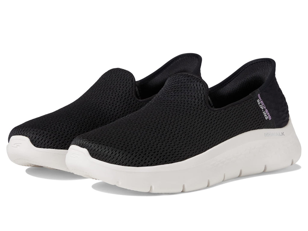 Skechers Women's Hands Free Slip-Ins Go Walk Flex-Relish Sneaker, Black/White, 9 Wide
