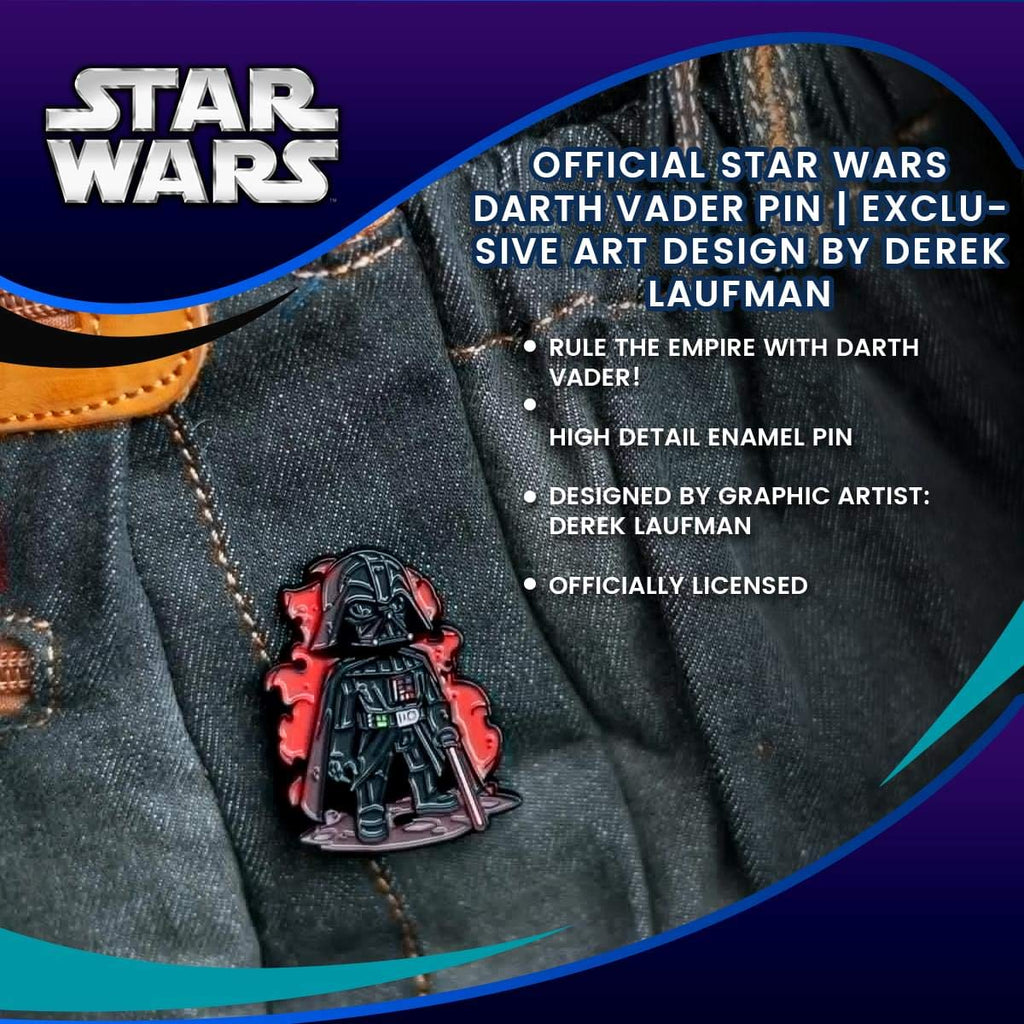 OFFICIAL Star Wars Darth Vader Pin | Exclusive Art Design By Derek Laufman