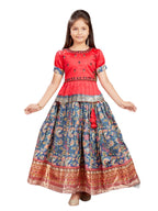 Aarika Girls Ethnic Wear Red Colour Beads Hand Embroidery Lehenga Choli Set (4-10 Years)