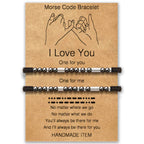 Desimtion Couples Christmas Gifts, Couples Bracelets I Love You Cute Couples Gifts for Boyfriend Girlfriend Long Distance Relati