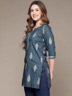 Anubhutee WomenS Navy Blue Printed Tunic
