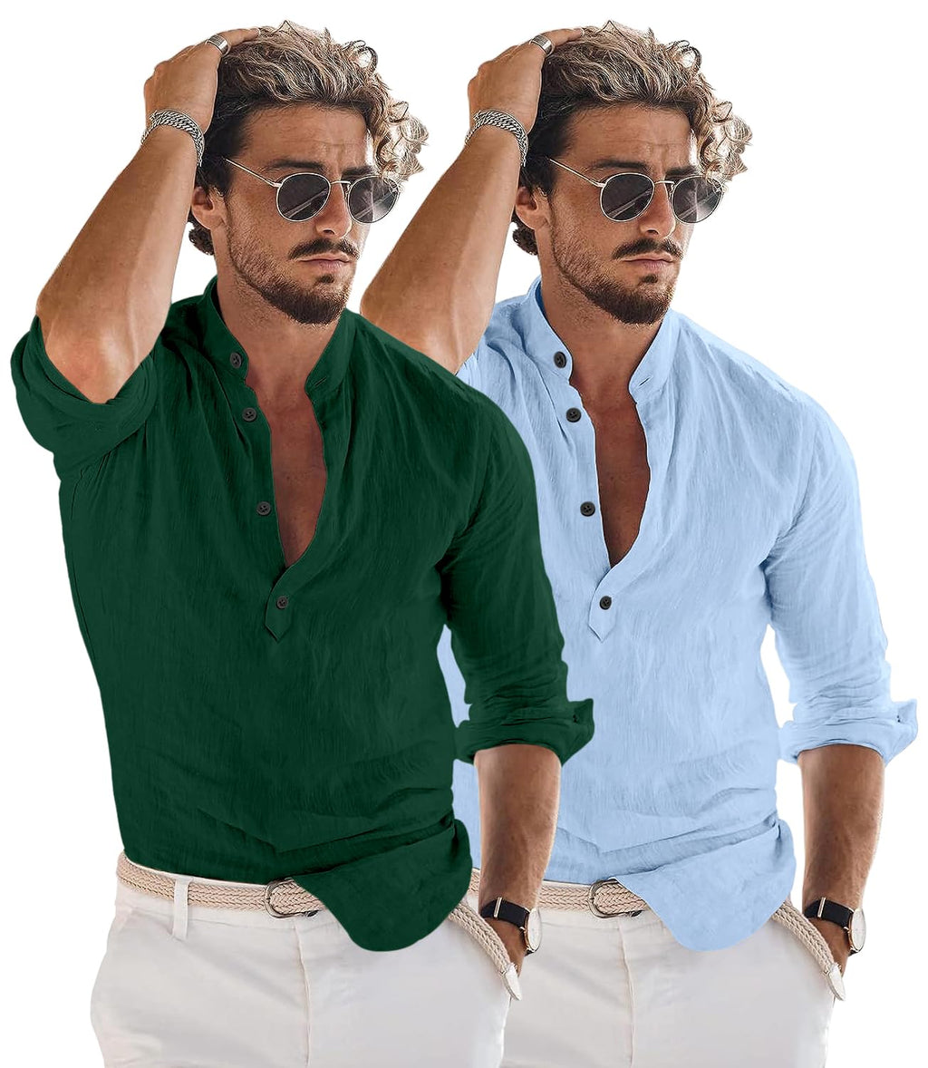 Zartha MenS Regular Fit Solid Pattern Cotton Blend Kurta With Spread Collar Long Sleeve And Standard Length | Shirt For Man