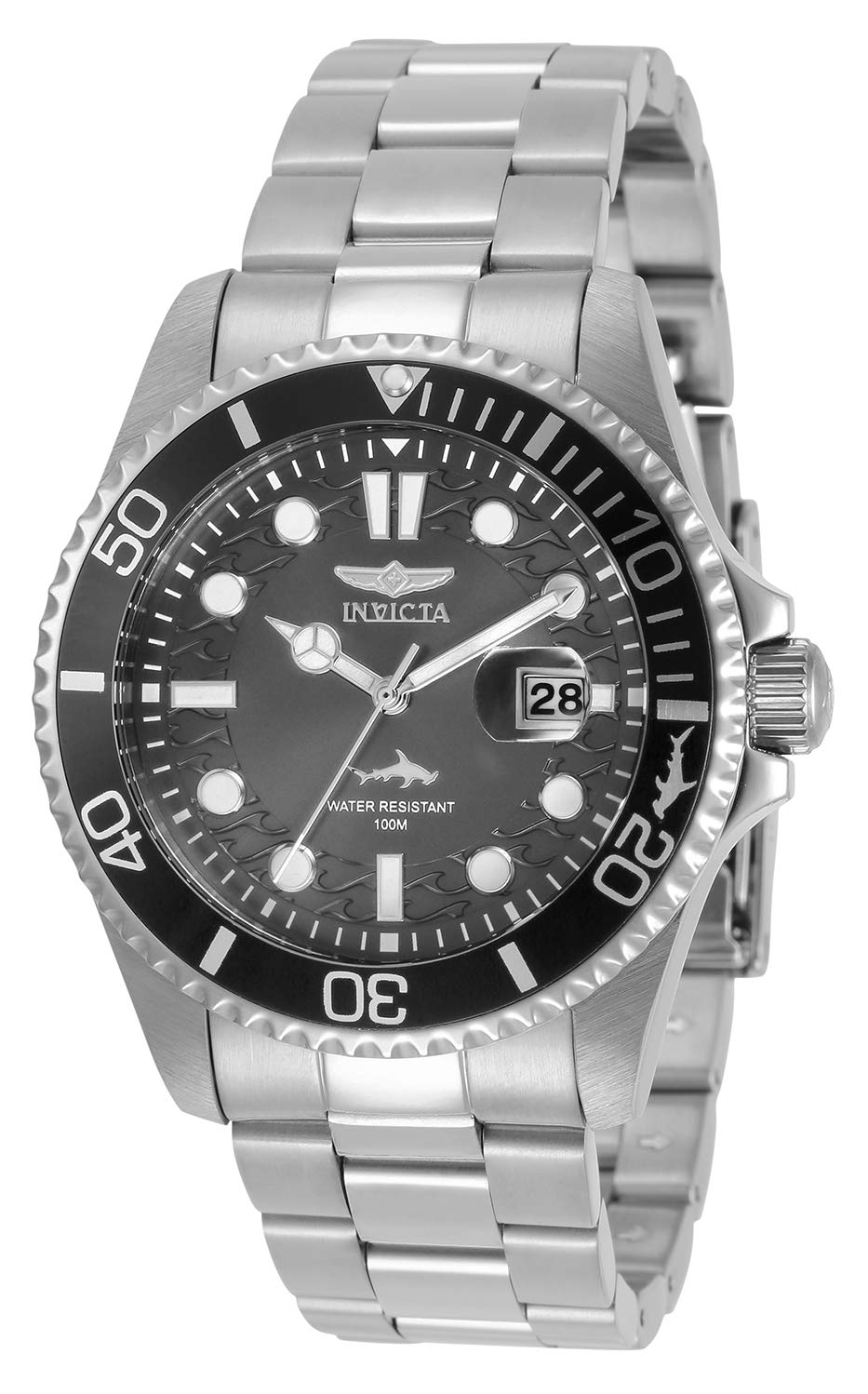 Invicta Men's Pro Diver 43mm Stainless Steel Quartz Watch, Silver (Model: 30806)