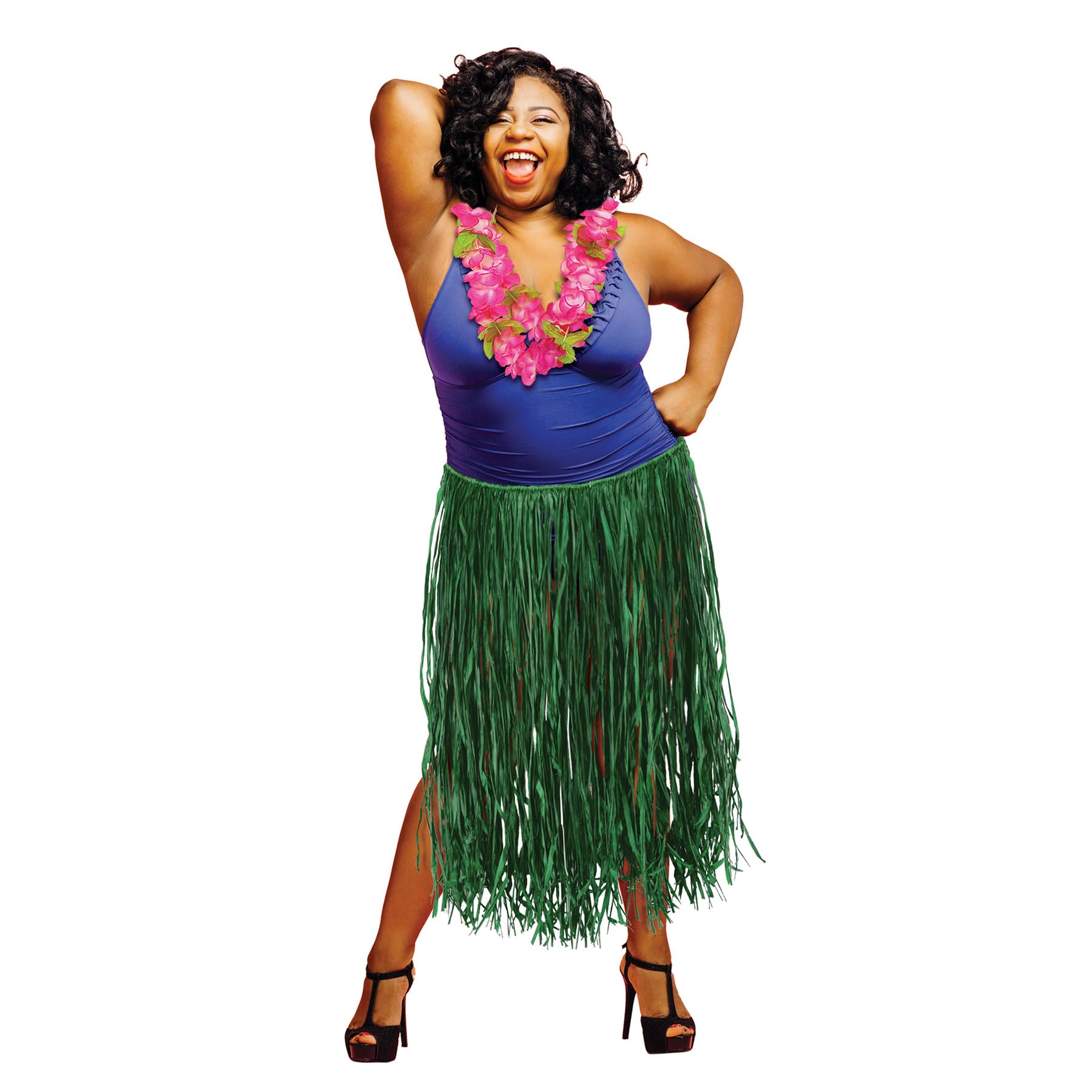 Beistle Extra Large Raffia Hula Skirt, Green