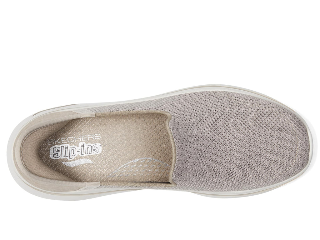 Skechers Women's Go Walk Arch Fit 2.0 Delara Hands Free Slip-Ins Sneaker, Taupe, 9