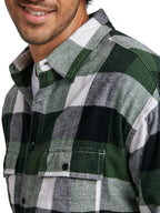 The Souled Store| Plaid: Green Black Mens and Boys Shirts|Full Sleeve|Regular fit Solid |100% Cotton Green & Black Color Men Uti