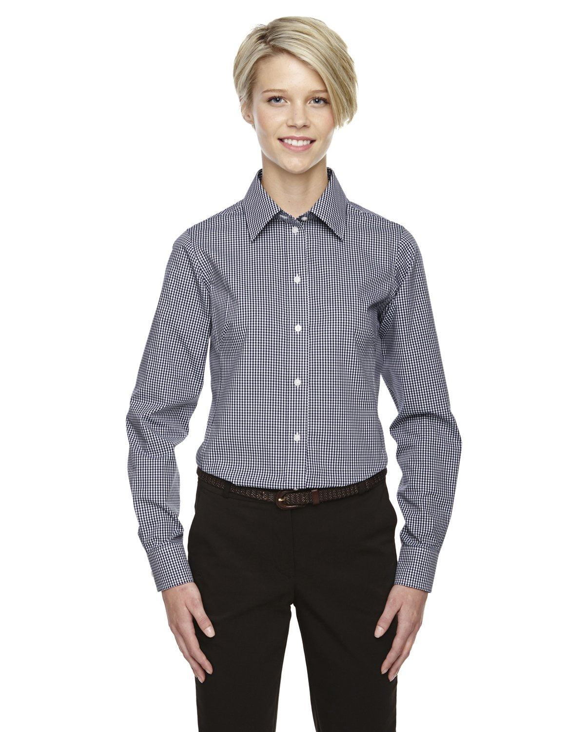 Ladies crown Woven collectioningham check - SILVER - S(D0102H7YE38)