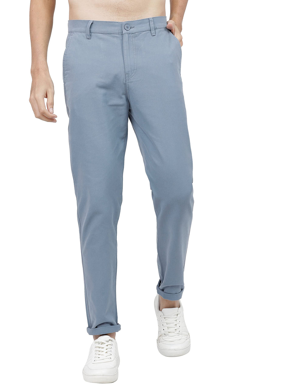 Ketch MenS Slim Casual Pants (Khtr000034_Flint Stone