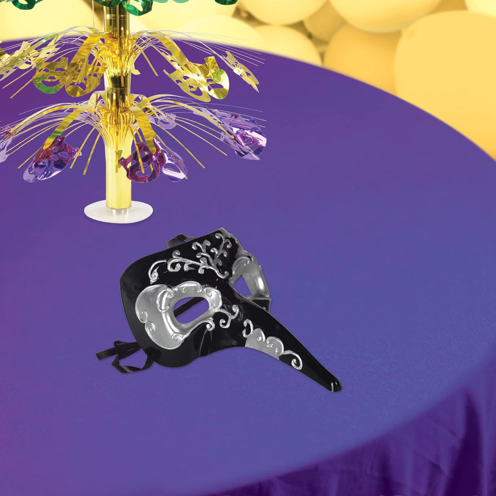 Beistle Black Silver Long Nose Mask (54207-BKS)