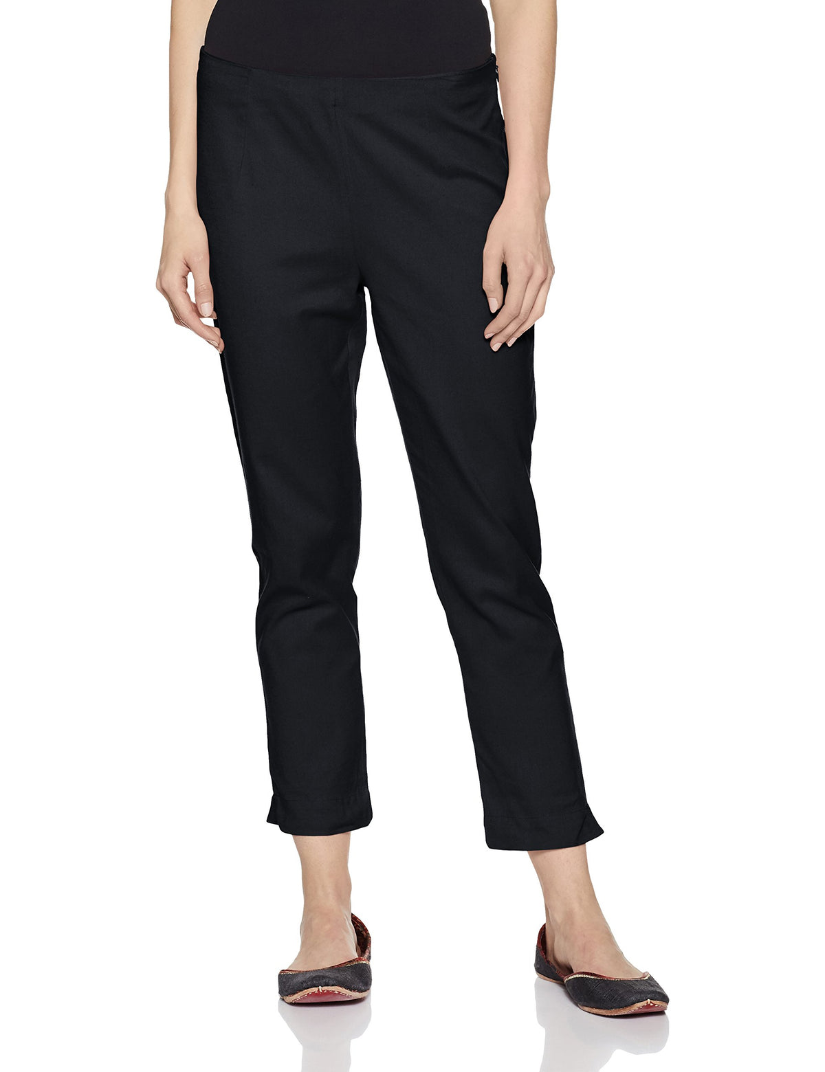 Aurelia Womens Relaxed Fit Pants (CRK60029-02881_S_Black)
