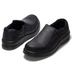 Alpine Swiss Arbete Mens Leather Slip-On Work Shoes Slip Resistant Black 14 M US