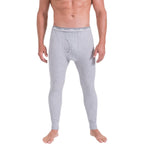Fruit of the Loom Men's Classic Midweight Waffle Thermal Underwear Bottoms (1-Pack), Light Grey Heather, 5X-Large