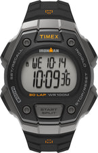 Timex Men's T5K821 Ironman Classic 30 Black/Orange Resin Strap Watch